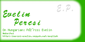 evelin percsi business card